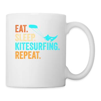 Kite surfing surfer kite gift - Mug - white - Right
