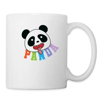 Pandabär streckt Zunge raus Kinder - Tasse - Weiß - Rechts