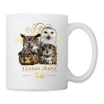 hiboux - Mug blanc - blanc - Droite