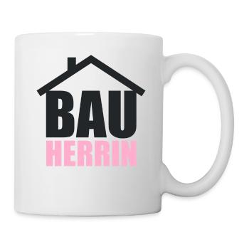 Bauherrin Traumhaus Haus Eigenheim Richtfest - Tasse - Weiß - Rechts