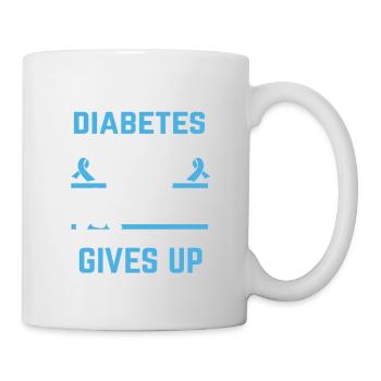 Typ-1-Diabetes-Mutter gibt niemals Frauen Geschenk - Tasse - Weiß - Rechts