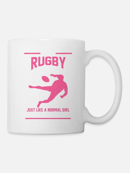 Rugby fille cadeau - Mug blanc - blanc