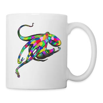 Octopus Colorful Octopus Ocean Sea Squid Ink - Mug - white - Right