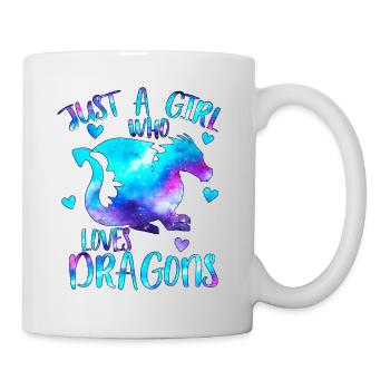 Nur ein Mädchen, das Drachen liebt - Tasse - Weiß - Rechts