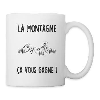 La montagne ça vous gagne - Mug blanc - blanc - Droite