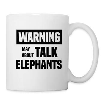 Lustiges Elefantenmotiv als Geschenk - Tasse - Weiß - Rechts