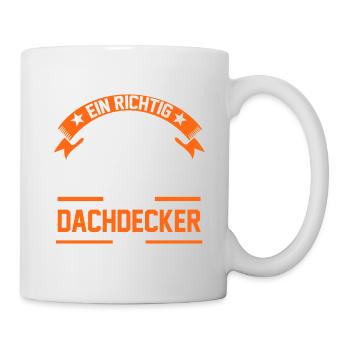 Dachdecker Meister Geschenk - Tasse - Weiß - Rechts