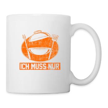Grillen Griller Grill Geschenk - Tasse - Weiß - Rechts