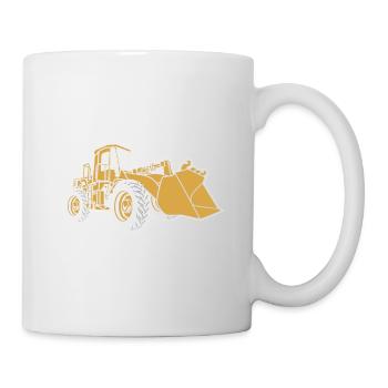 Radlader Opa Bagger Großvater Geschenk - Tasse - Weiß - Rechts
