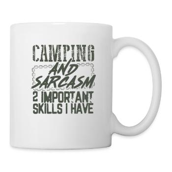 Camper Gifts Camping and Sarcasm 2 Important - Mug - white - Right