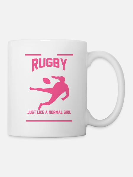 Rugby fille cadeau - Mug blanc - blanc