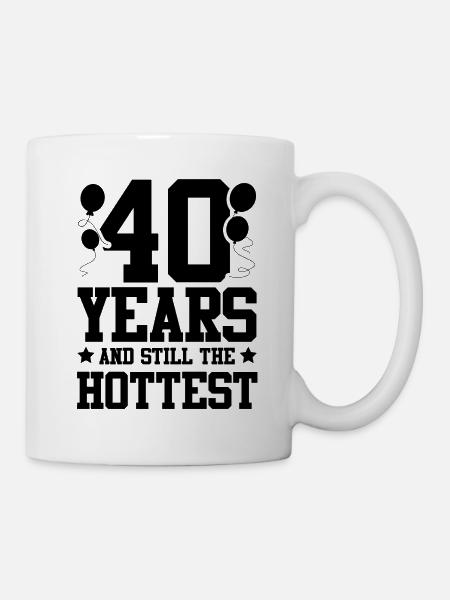 40 år bursdag - Kopp - hvit