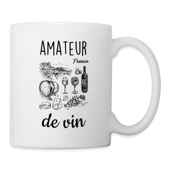 Amateur de vin - Mug blanc - blanc - Droite