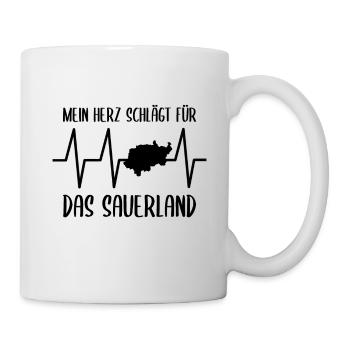 Lustiger Sauerland Spruch als Geschenk! - Tasse - Weiß - Rechts