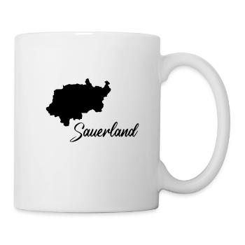 Lustiger Sauerland Spruch als Geschenk! - Tasse - Weiß - Rechts