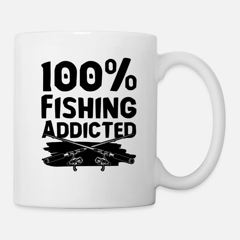 Pêche poissons pêche - Mug blanc - blanc