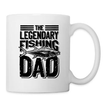 Angeln Fischer Dad papa - Tasse - Weiß - Rechts