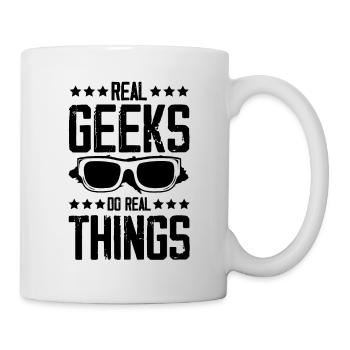 Geek Brille streber spaß - Tasse - Weiß - Rechts