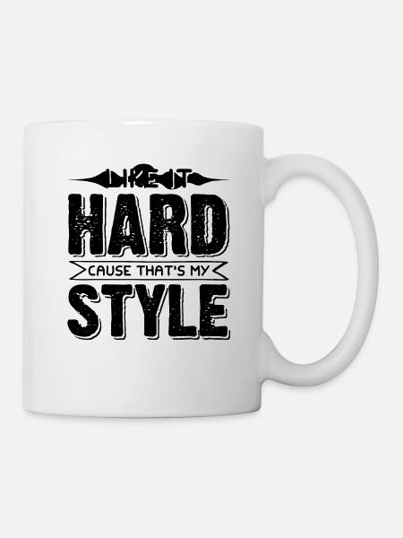 Hard Style Musique Dicton - Mug blanc - blanc