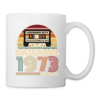 Rétro vintage cassette anniversaire millésime 1973 - Mug blanc - blanc - Droite