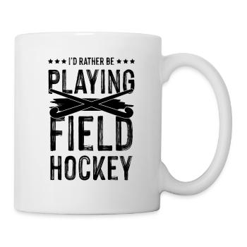 Jouer au hockey de terrain - Mug blanc - blanc - Droite