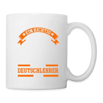 Deutschlehrer Germanistik Schullehrer - Tasse - Weiß - Rechts