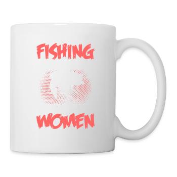 Fliegenfischen Mädchen - Tasse - Weiß - Rechts