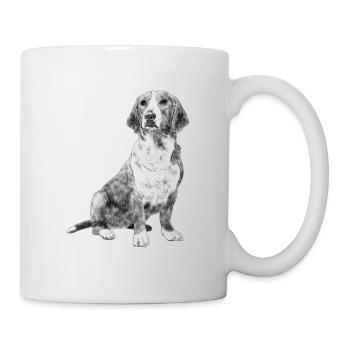 Sitzender Westfälische Dachsbracke Hund - Tasse - Weiß - Rechts