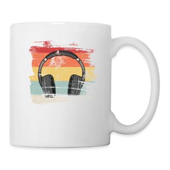 Retro 80er 90er Kopfhörer - Tasse - Weiß - Rechts