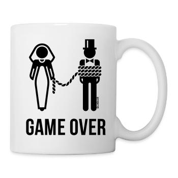 Game Over An Der Leine! (Bräutigam JGA Hochzeit) - Tasse - Weiß - Rechts