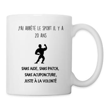 J'ai arrêté le sport - Mug blanc - blanc - Droite