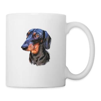 Wiener dachshund sausage dog - Mug - white - Right