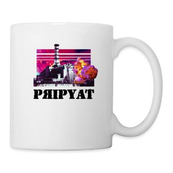 Chernobyl TShirt 1986 Ukrainian city of Pripyat - Mug - white - Right
