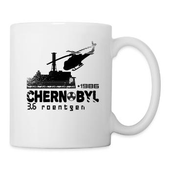 Tschernobyl TShirt 1986 3.6 Roentgen Soviet UdSSR - Tasse - Weiß - Rechts