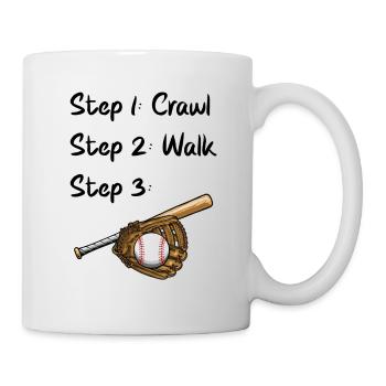 Crawl Walk Baseball Baby Bodysuit Baseball Lovers - Mug - white - Right