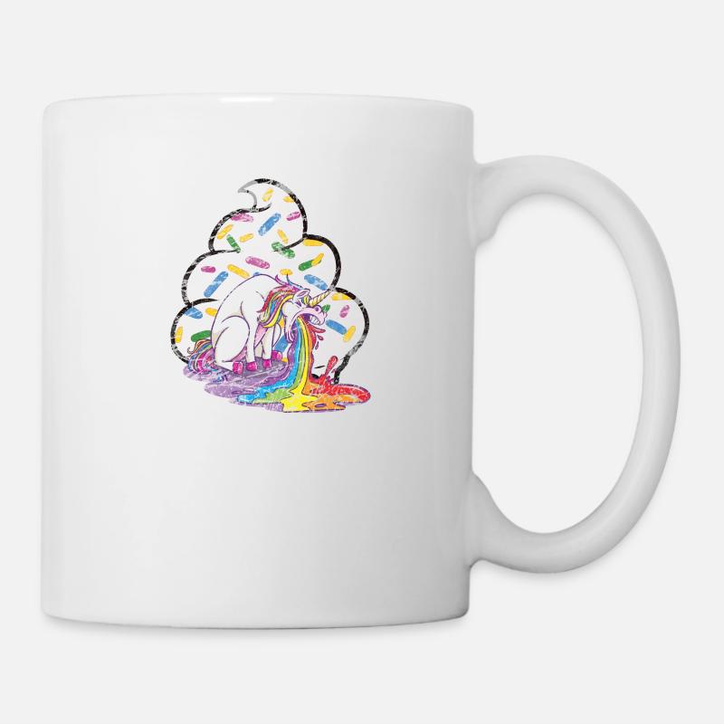 Drôle de sort de licorne sur les licornes ! - Mug blanc - blanc