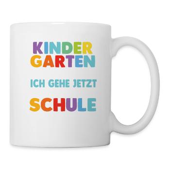 Kindergarten Abschied Schulanfang Schulkind - Tasse - Weiß - Rechts