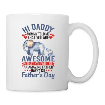 Salut papa, tu es génial, bonne fête des pères - Mug blanc - blanc - Droite