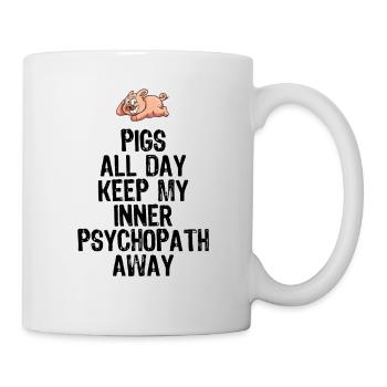 Drôle de porc en cadeau - Mug blanc - blanc - Droite