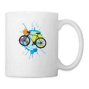 Lustiges Fahrrad Geschenk Spruch übers Radfahren - Tasse - Weiß - Rechts