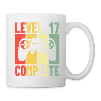 Birthday Gaming Gamer Zocker Level 17 Complete - Mug - white - Right
