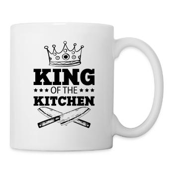 chefkoch king spruch koch - Tasse - Weiß - Rechts