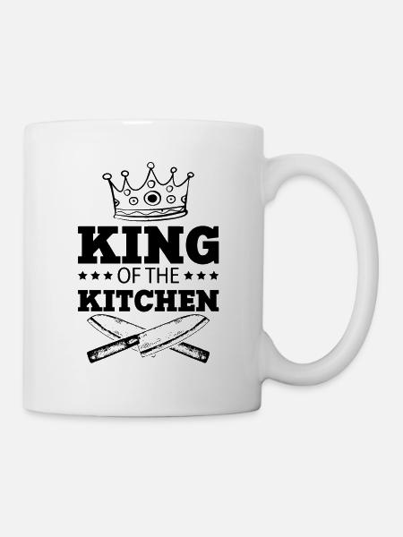 chefkoch king spruch koch - Tasse - Weiß