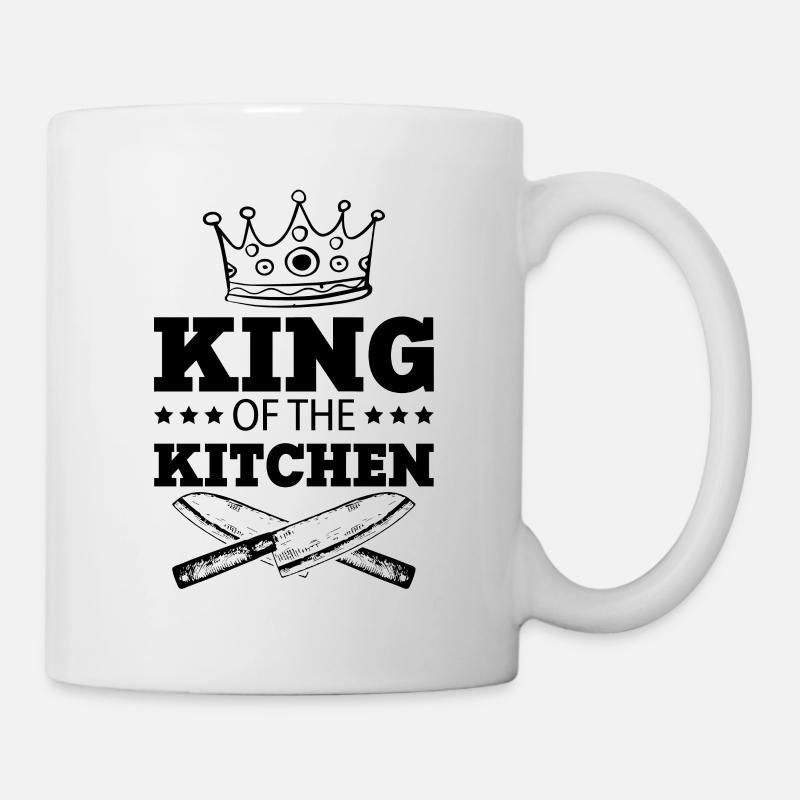 chefkoch king spruch koch - Tasse - Weiß