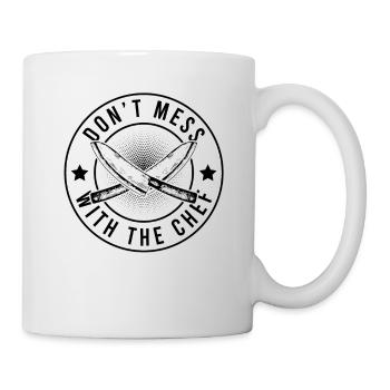 chef cuisinier chef couteau - Mug blanc - blanc - Droite
