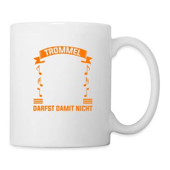 Trommel Trommeln Trommler Musik Band - Tasse - Weiß - Rechts
