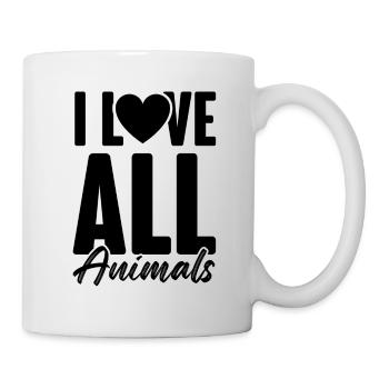 i love love animals - Mug - white - Right
