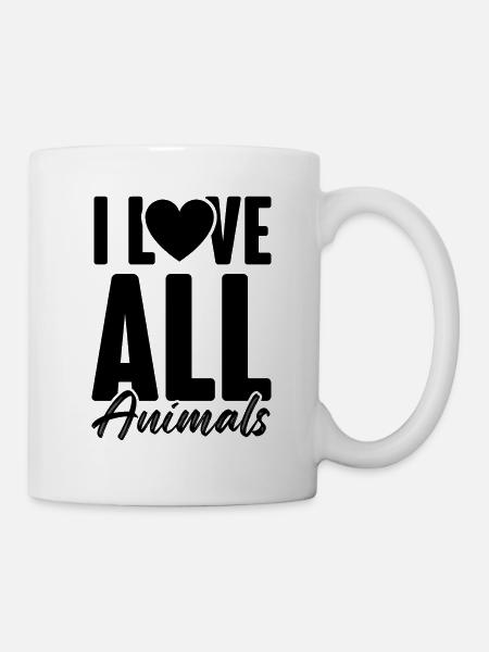 i love love animaux - Mug blanc - blanc