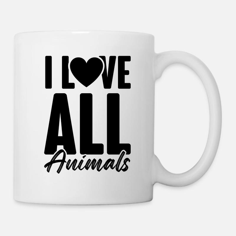 i love love animaux - Mug blanc - blanc