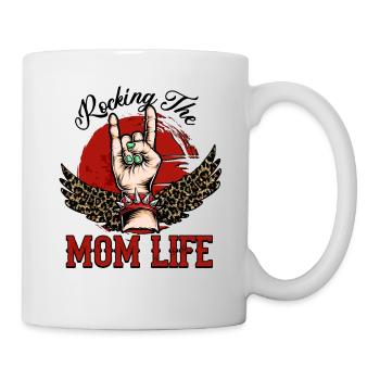 Rocking The Mom Life Funny Mom - Mug blanc - blanc - Droite